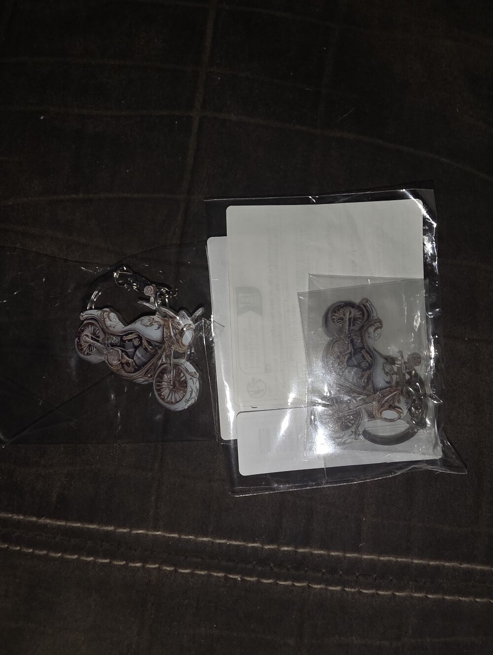 Pair Of Motorcycle Acrylic Keychains